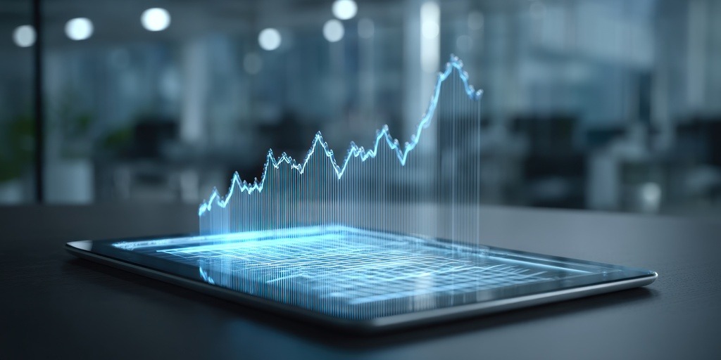 Gráfico de linha, indicando crescimento por meio de outsourcing de desenvolvedor full stack